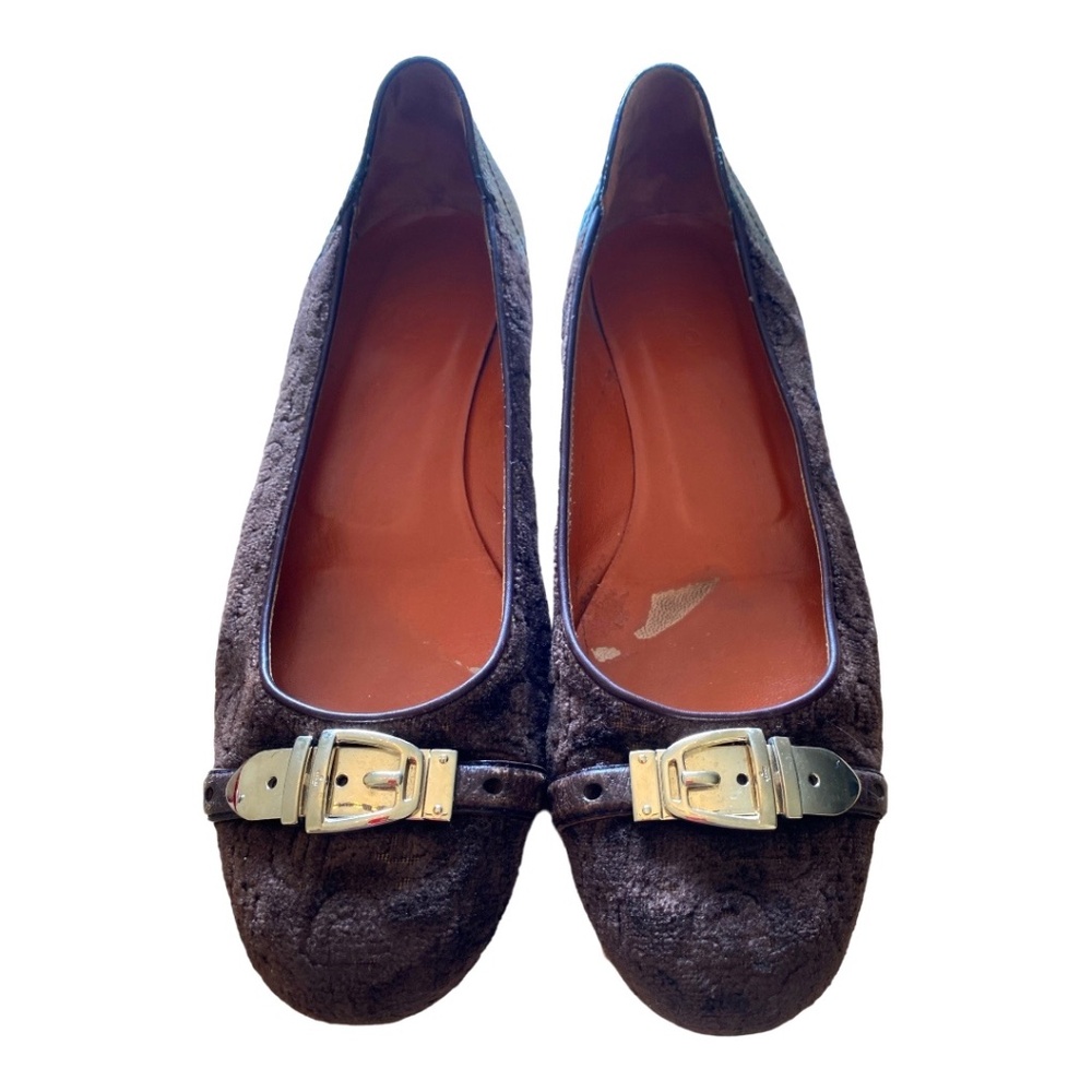 Gucci Velvet Ballet Flats